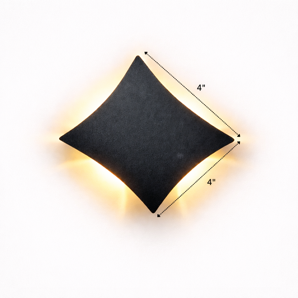 Modern black wall sconce for hallway ambient lighting