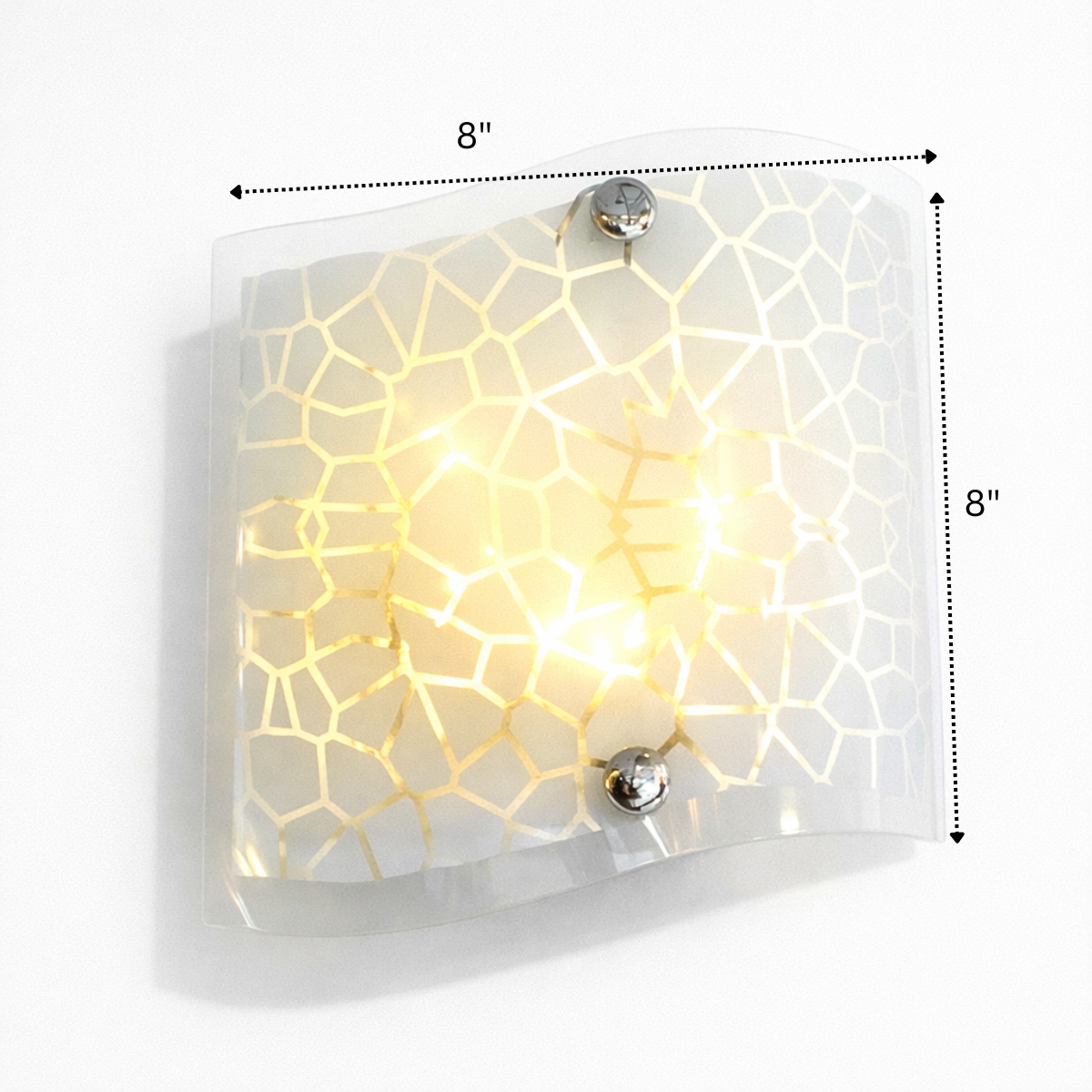 Decorative glass wall sconce for hallway soft lighting
