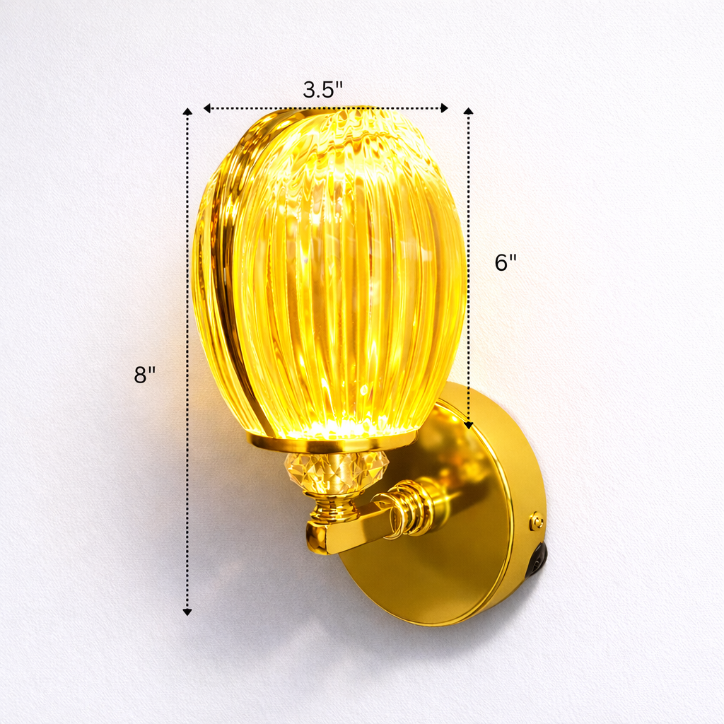 Luxury gold wall lamp for bedroom and hallway lighting décor