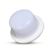 White light bulb on a white background