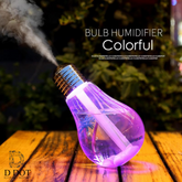 Bulb Humidifier 400ml - 7-Color USB Portable Spray for Baby, Bedroom, Office & Car