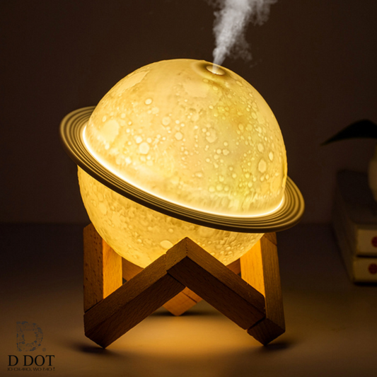2-in-1 Moon Lamp & Cool Mist Humidifier with Oil Diffuser with LED Night Light