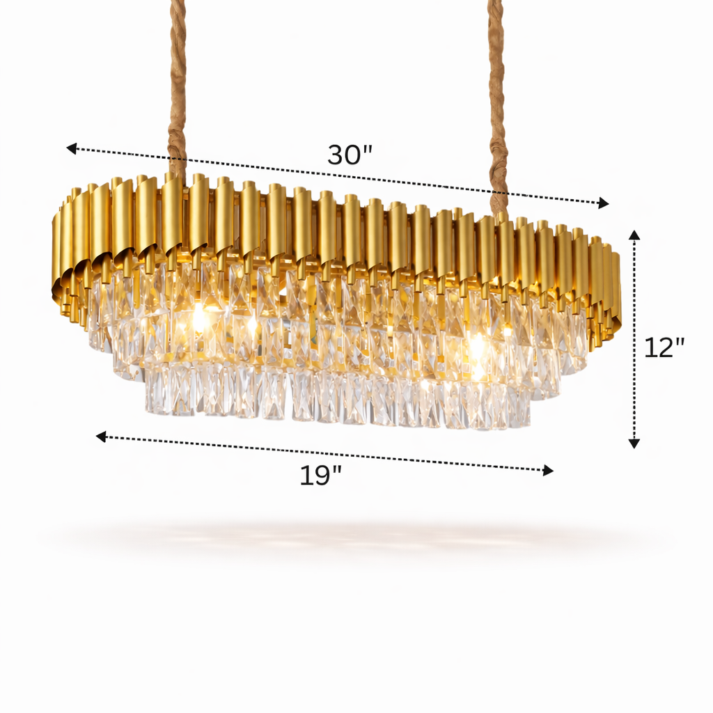Modern gold chandelier for bedroom with luxury ceiling light