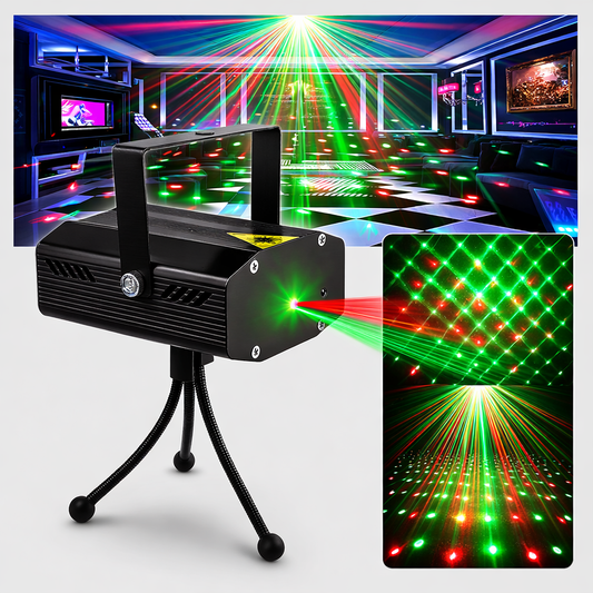 Red and green DJ laser light for home party setup