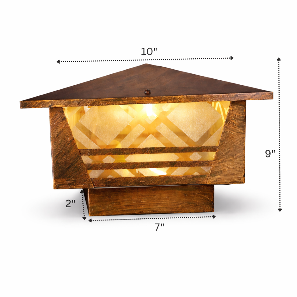 Elegant exterior wall lamp with warm golden lighting glow