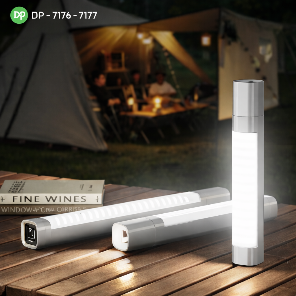 “Modern white LED table light with soft ambient illumination”