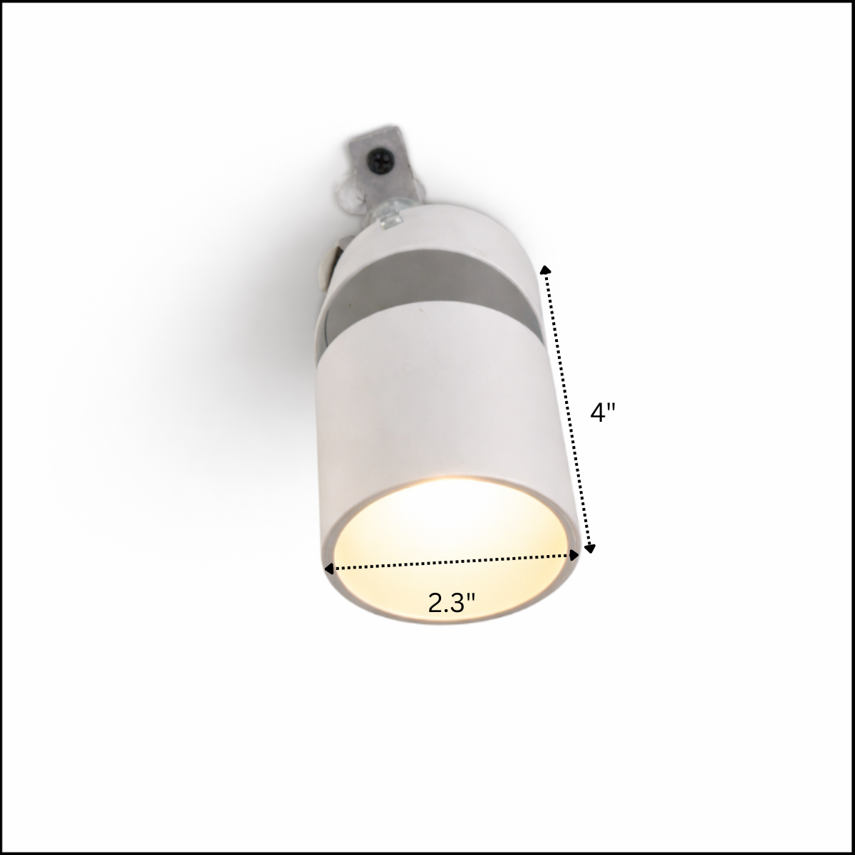 Wall-mounted light fixture with dimensions indicated on a white background