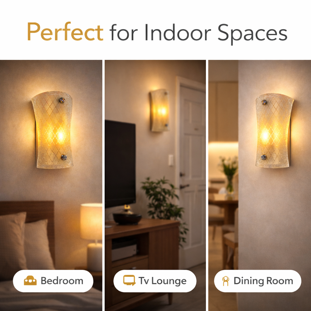 Modern wall sconce installed beside bed with soft ambient lighting