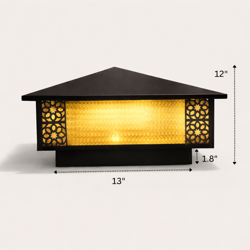Luxury metal gate pillar light for entrance walls