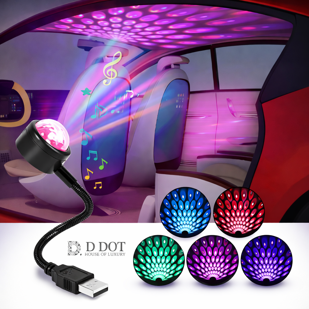 Adjustable 360 degree car interior LED mood light