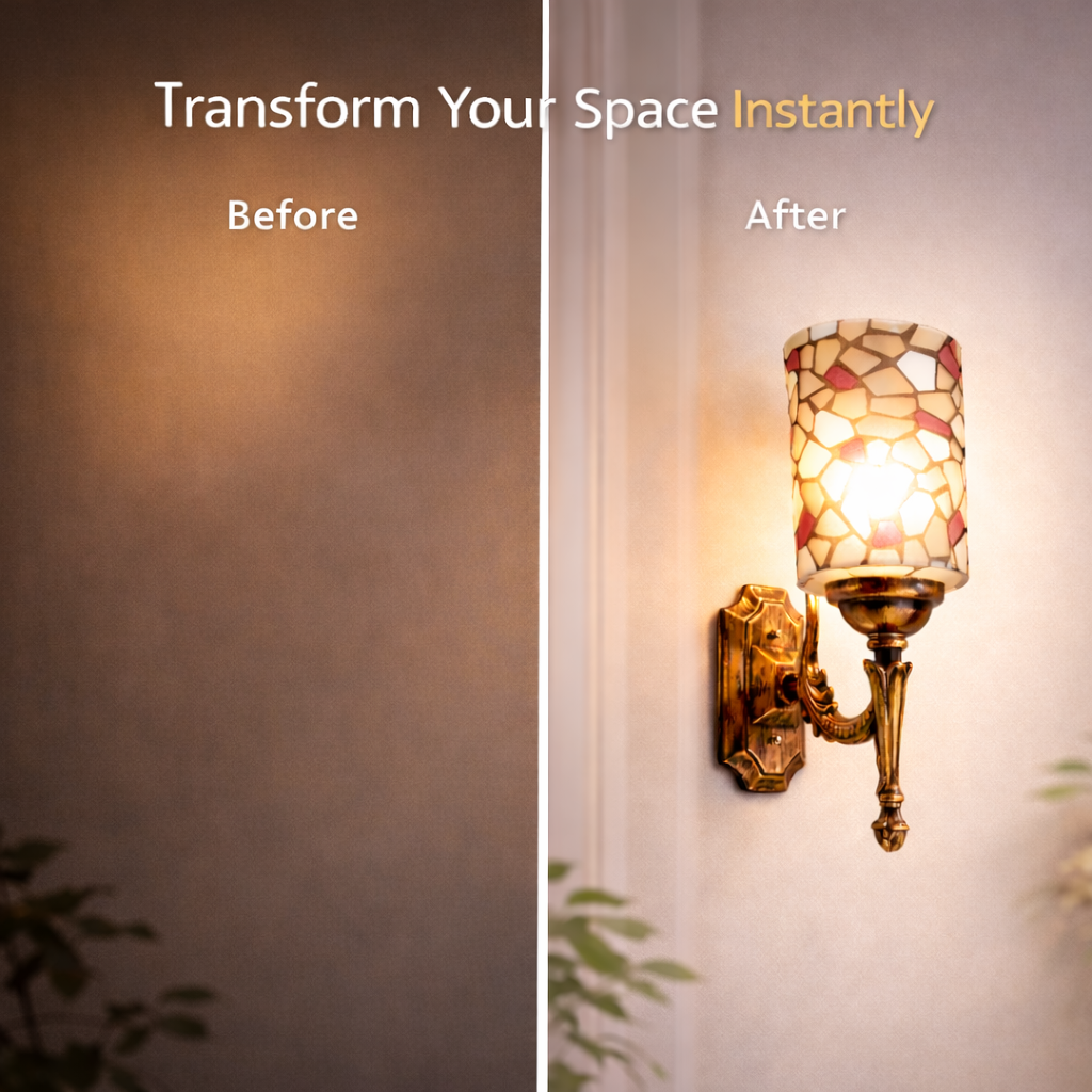 Classic wall sconce for TV lounge and hallway décor styling