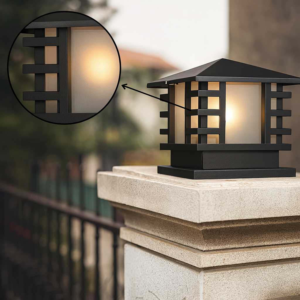 Elegant outdoor LED pillar lamp for home entrance decoration