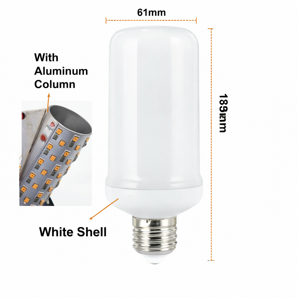 Safe LED flame light replacing traditional candles