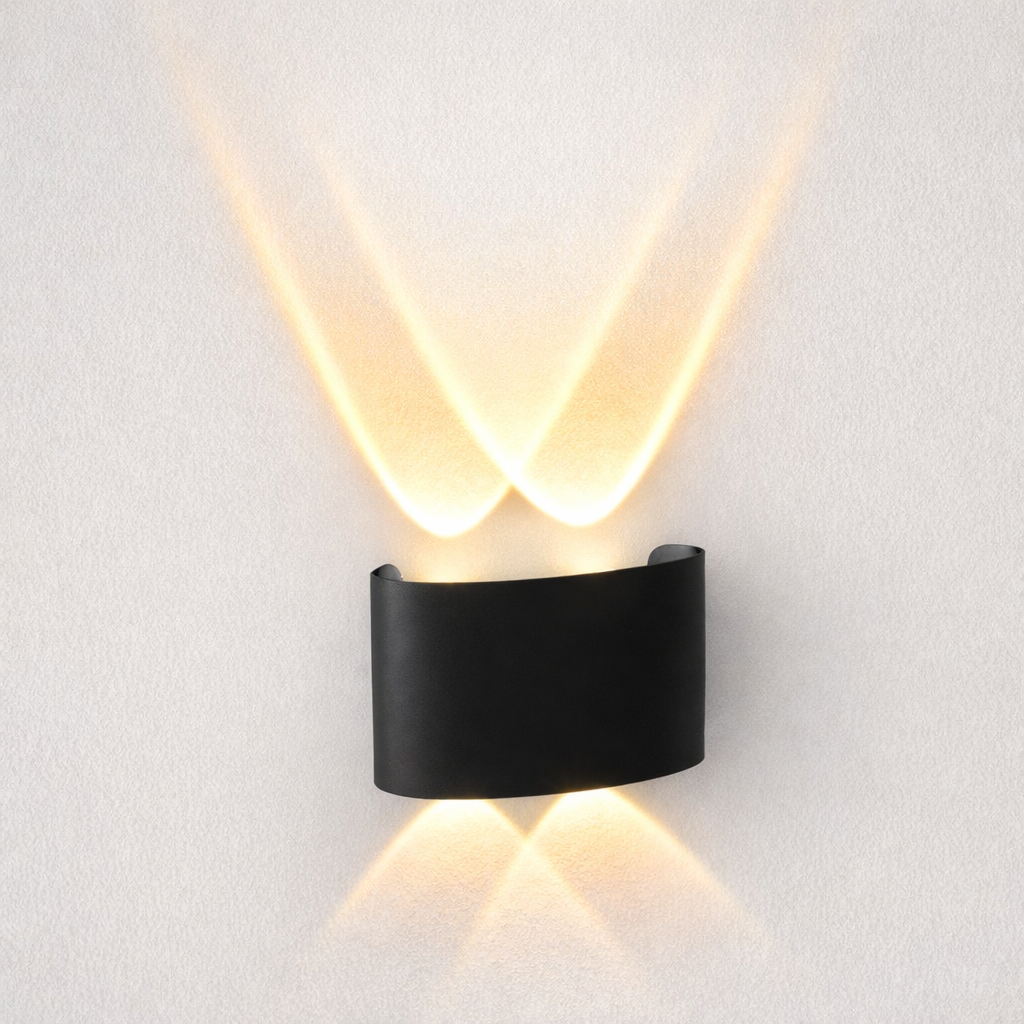 Modern LED wall light with golden up and down glow