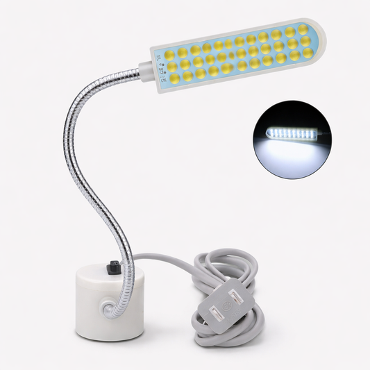LED sewing machine light with flexible arm
