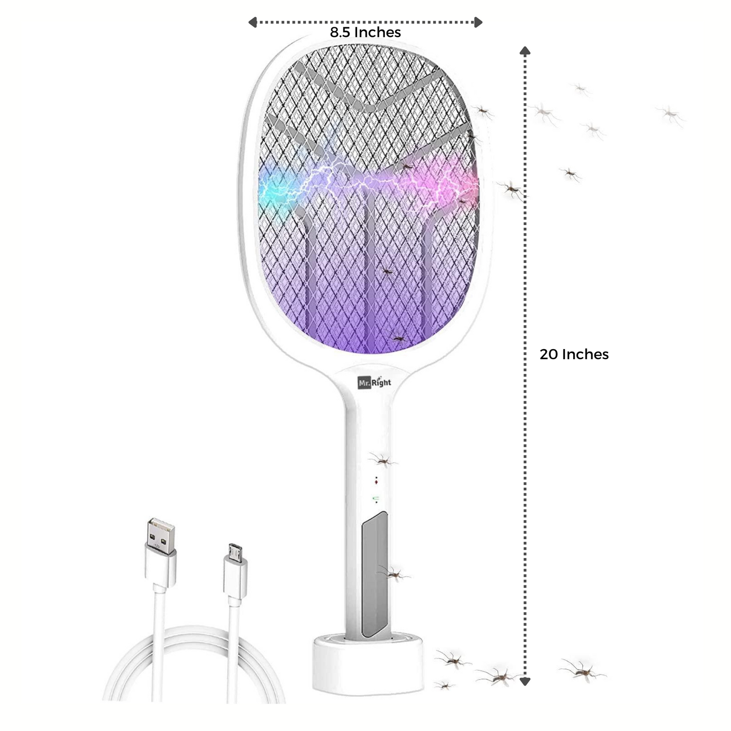 Portable Rechargeable Mosquito Zapper Racket