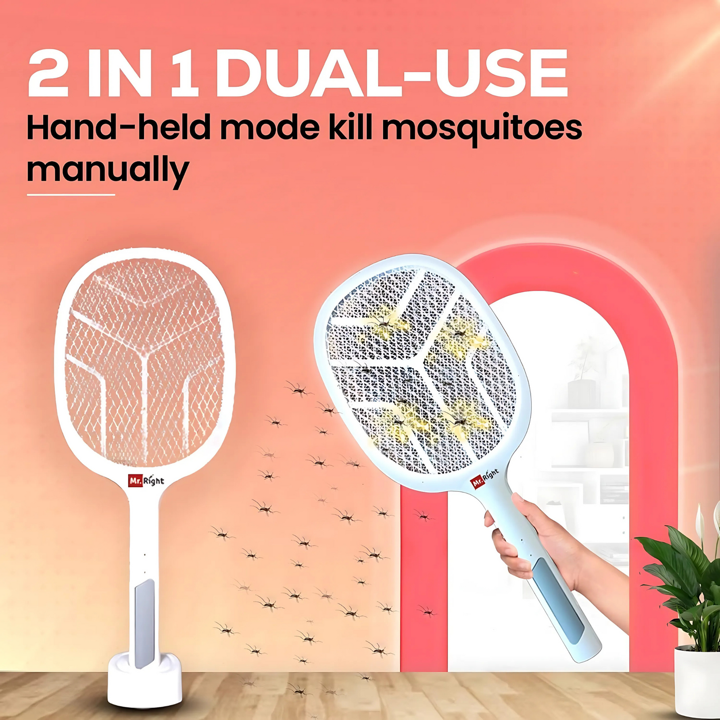 Portable Rechargeable Mosquito Zapper Racket