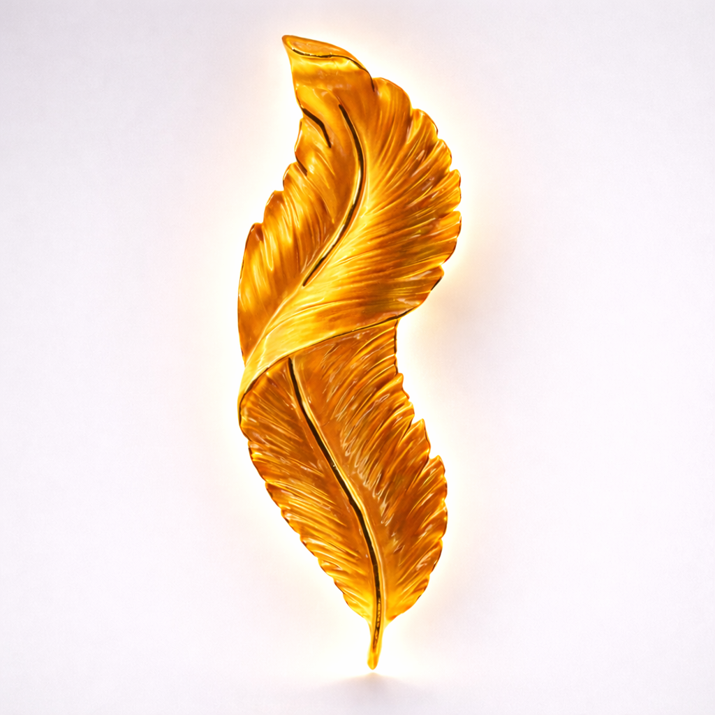 Luxury feather wall light for bedroom décor