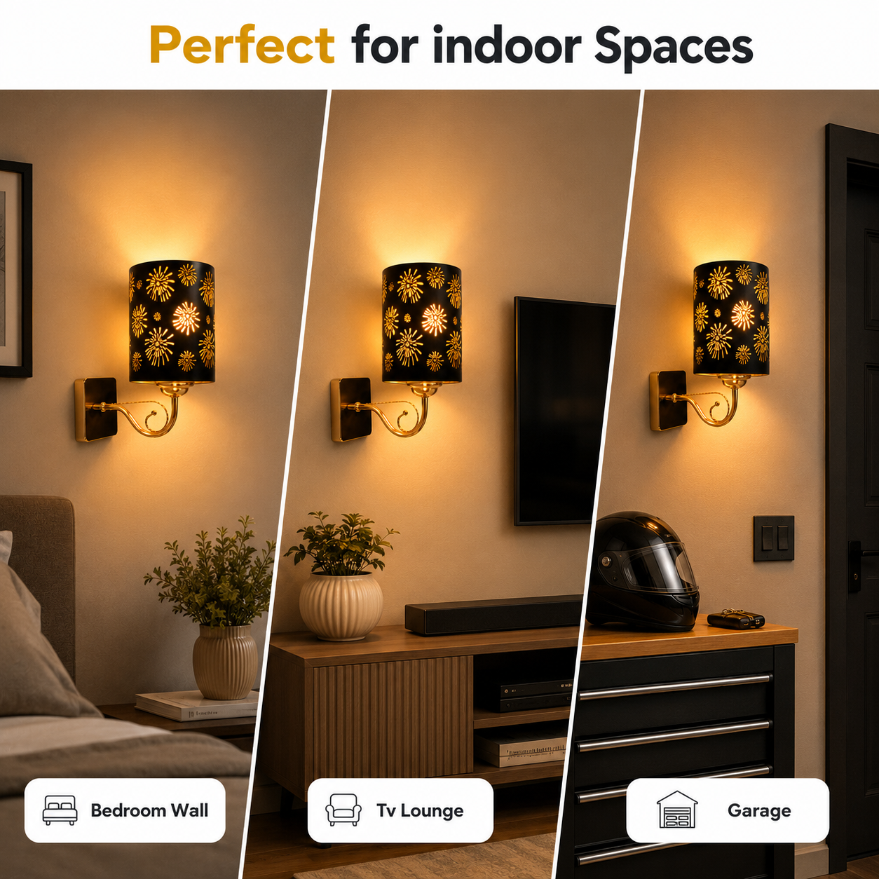 Metal Wall Sconce Light with Decorative Shade for Interiors