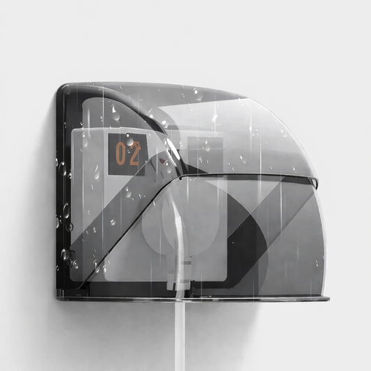 Transparent waterproof socket cover protecting outdoor wall outlet