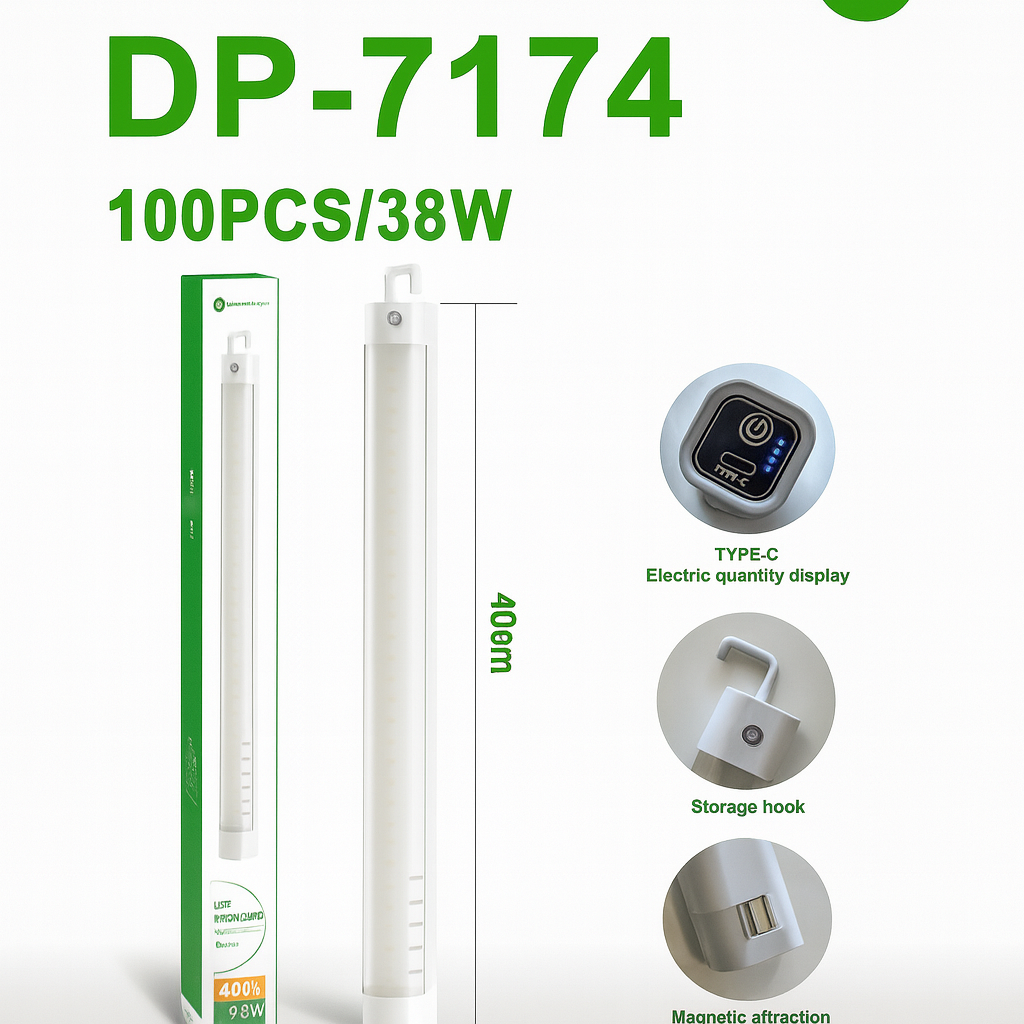 White portable LED light with 100PCS bright energy-saving LEDs