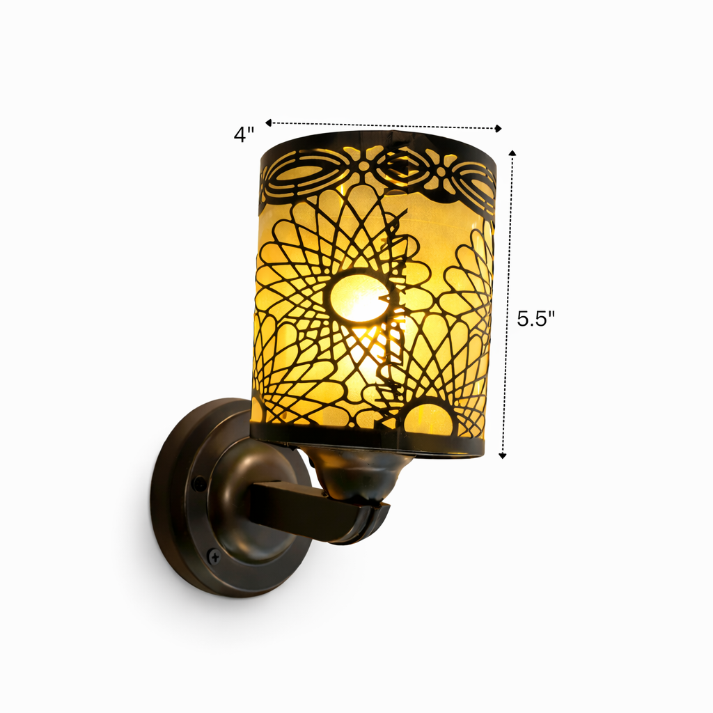 Black metal wall sconce for bedroom ambient home lighting