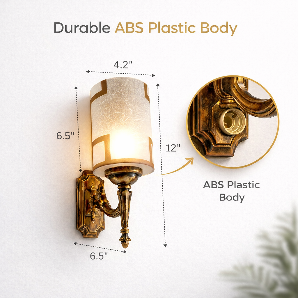 Classic bronze wall light for dining room accent décor