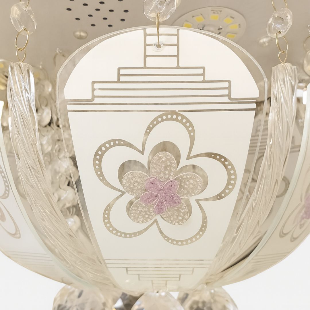 Decorative ceiling light featuring 3-color LED and night mode options.