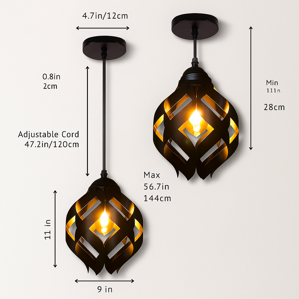 Elegant petal-shaped ceiling light for kitchen island and living room