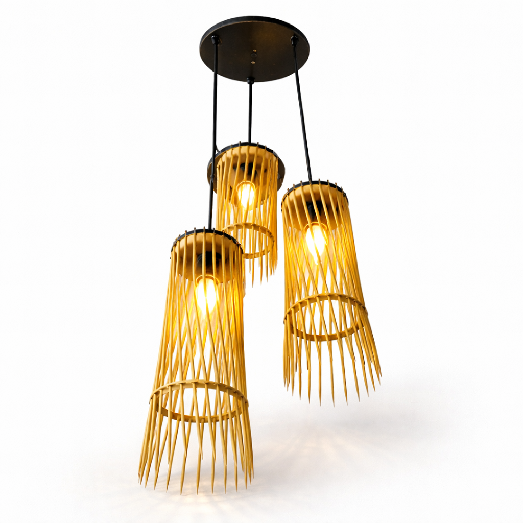 Elegant home lighting wooden pendant fixture