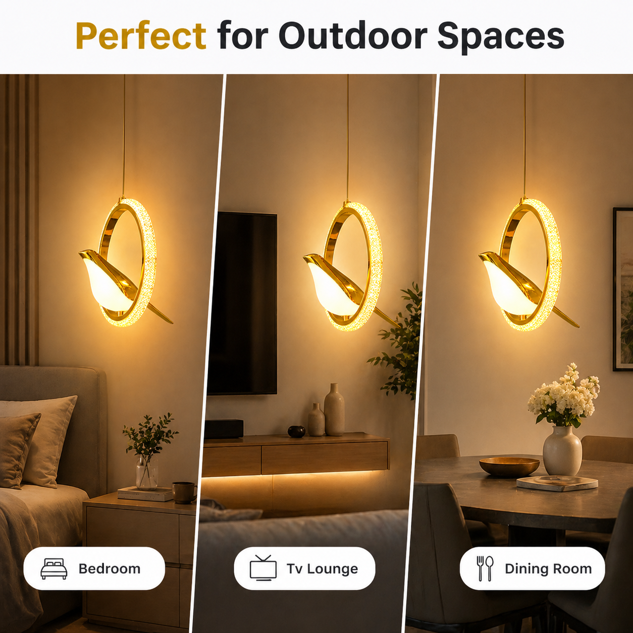 Modern Metal Pendant Light for Living Room Elegant Glow