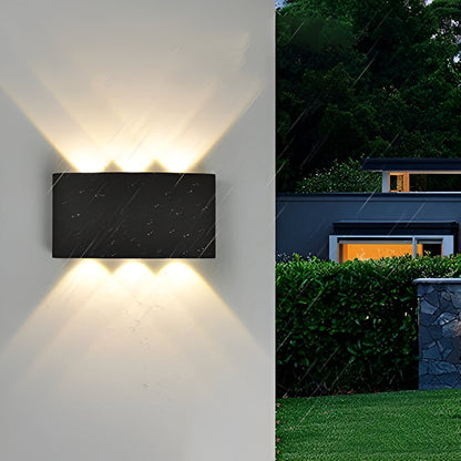 LED Waterproof Indoor/Outdoor Up Down Wall Lamp - Warm White Metal Wall Light