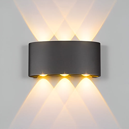 LED Waterproof Indoor/ Outdoor Up Down Wall Lamp (Warm White,Metal)