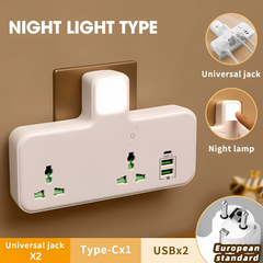 Multi Adapter Lead with Night Lamp