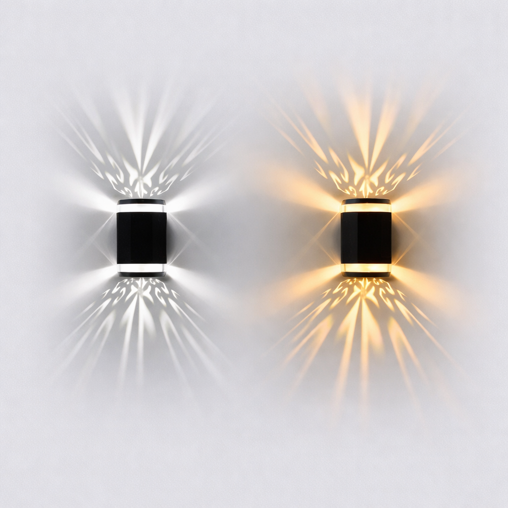 Outdoor waterproof solar wall lamp made from durable ABS plastic