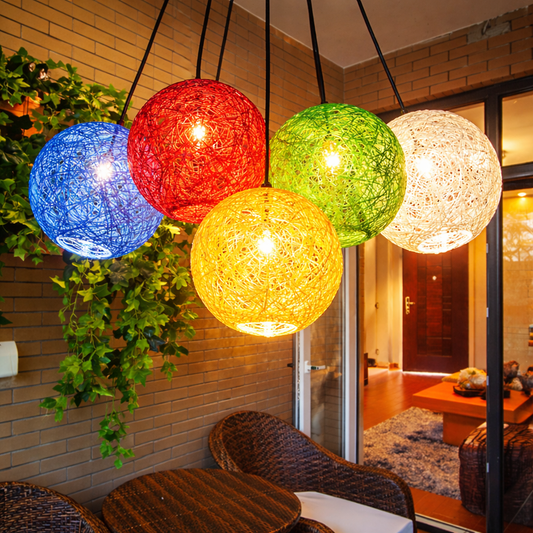 Colorful Thread Pendant Light for Indoor Spaces | Decorative Ambient Glow