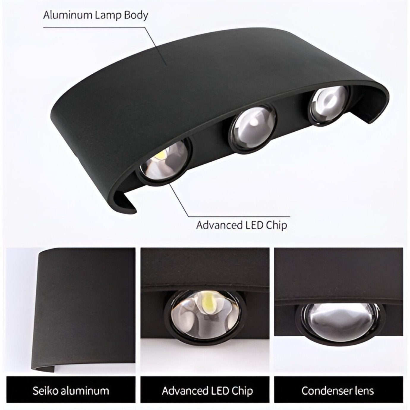 LED Waterproof Indoor/Outdoor Up-Down Wall Lamp