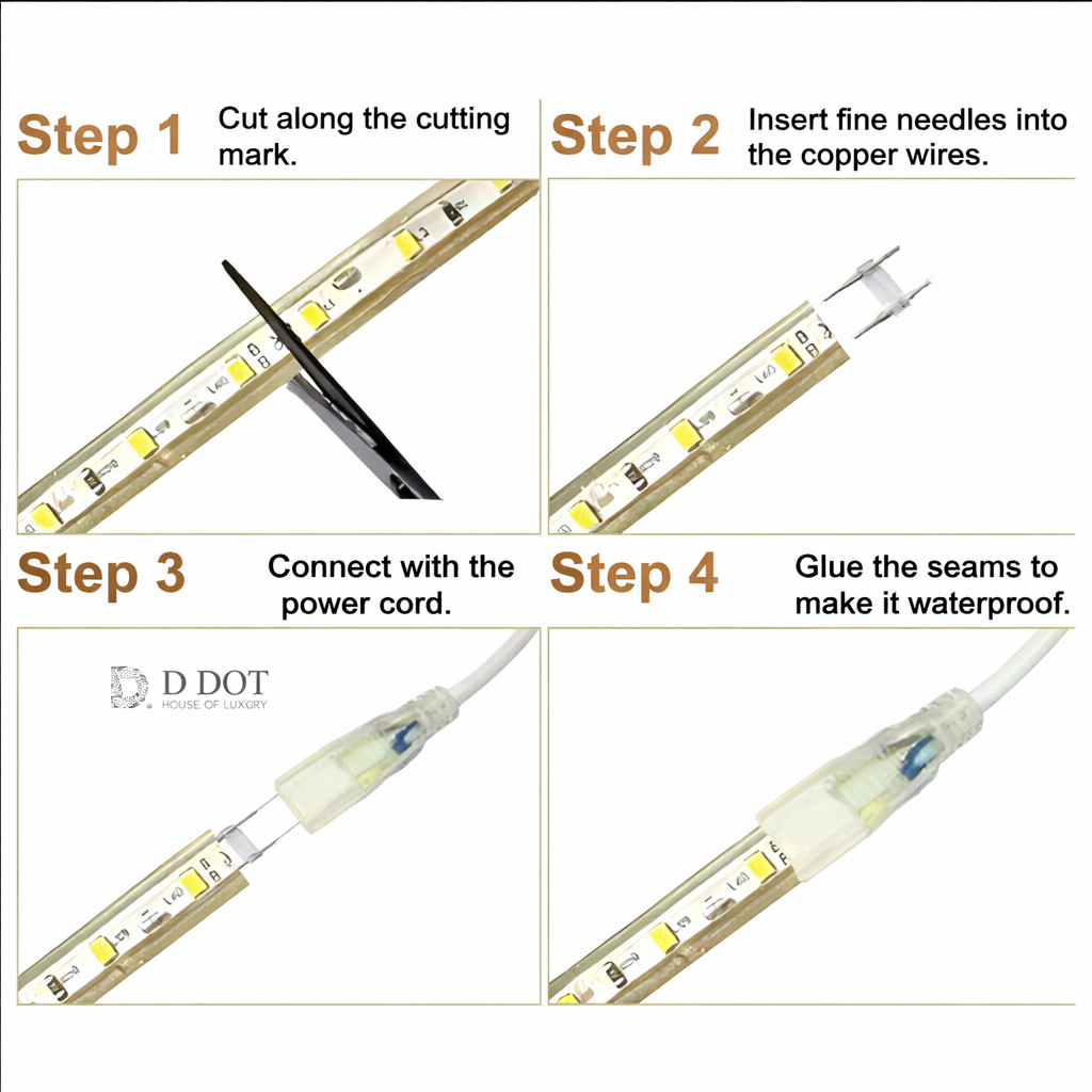 "Multicolor LED strip lighting for party décor and events."