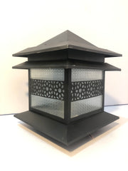 Lantern-Inspired Urban Column Light – Premium Black Finish