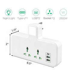 Multi Adapter Lead with Night Lamp