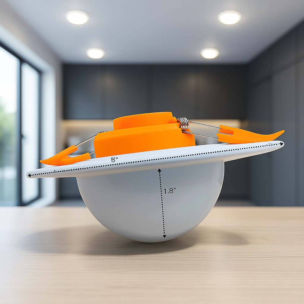 5-inch round LED ceiling light with aluminum frame