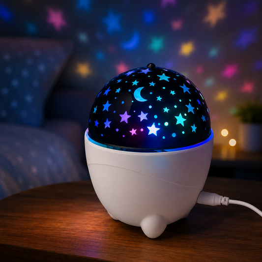 Kids Star Projector Light – USB Galaxy Lamp for Calm Sleep