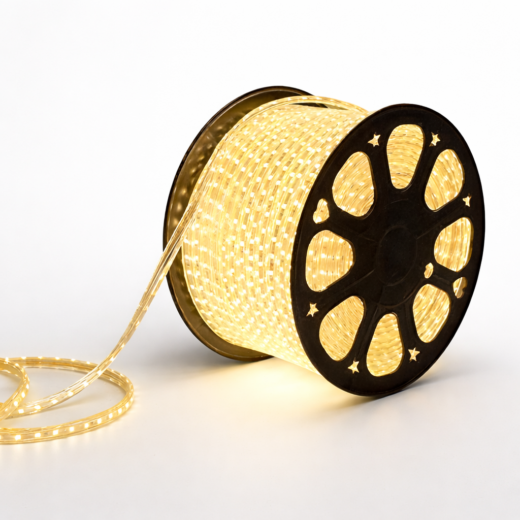 "Color-changing LED rope light for vibrant home lighting."