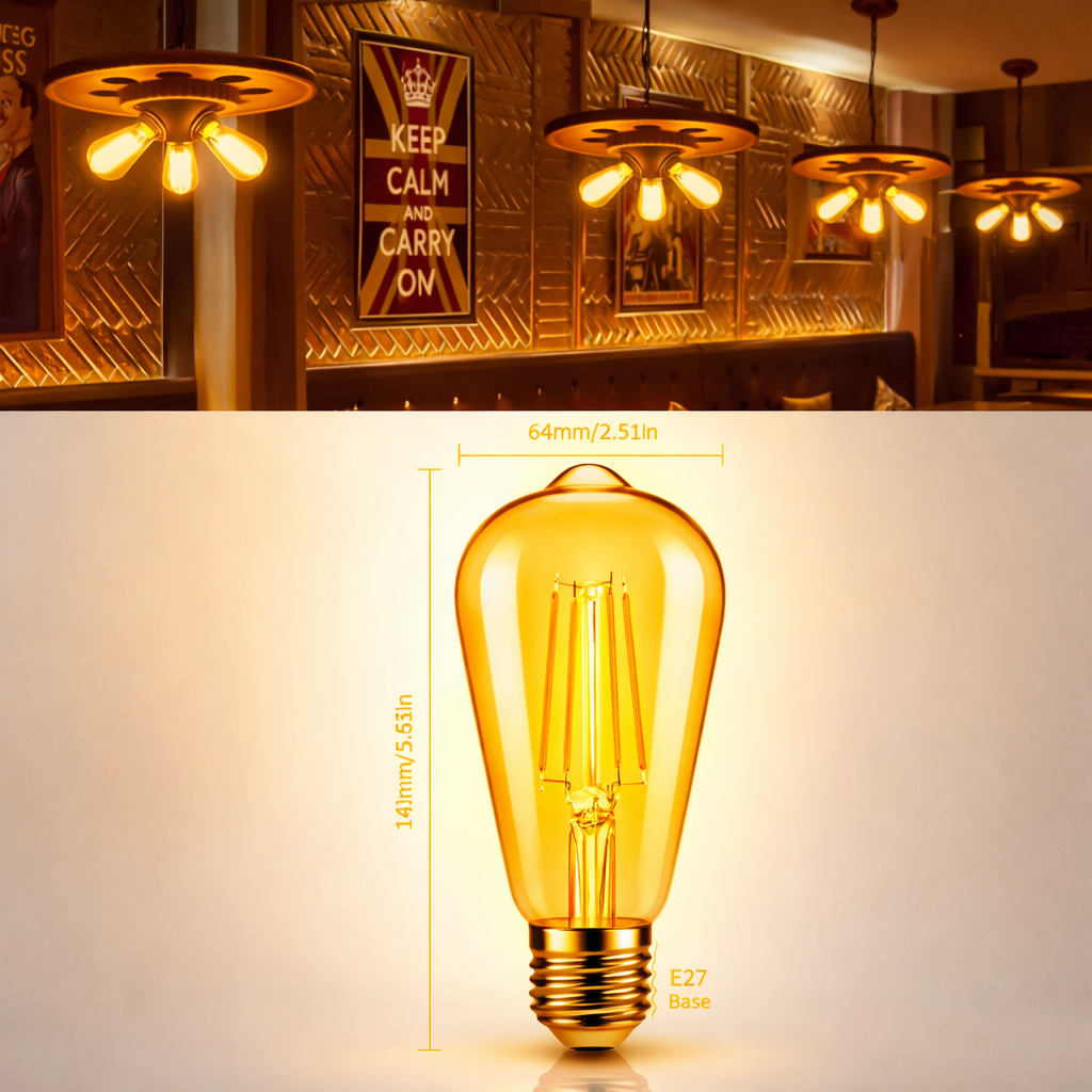 Energy-efficient decorative LED bulb for interior lighting
