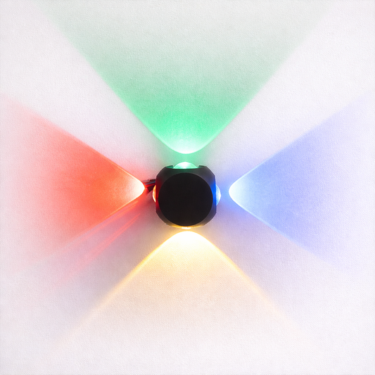 Modern RGB LED wall light with colorful ambient glow