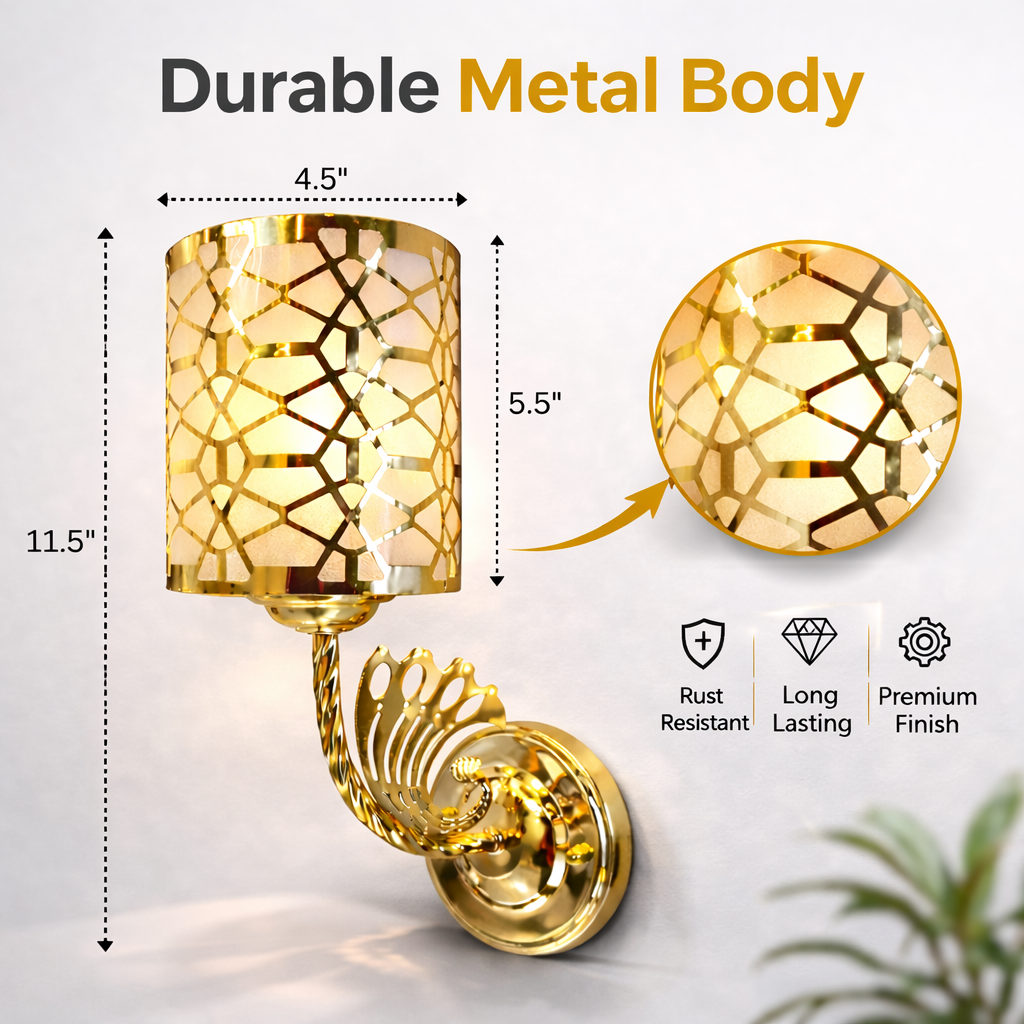 Installation step drilling wall for wall light mounting