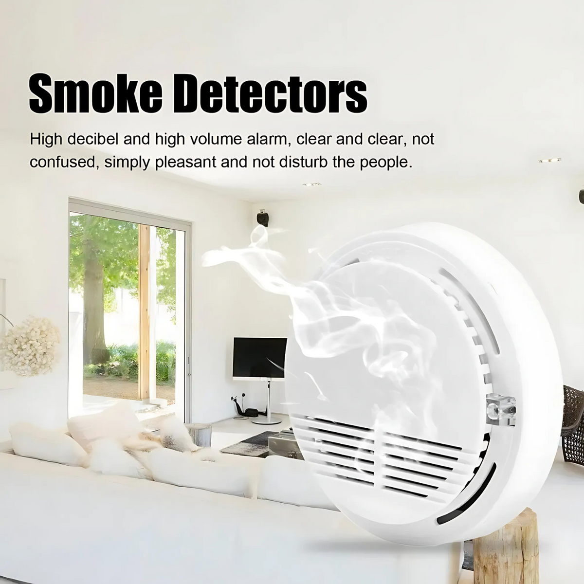 Fire Alarm Detector for Home Office Security Photoelectric Smoke Alarm