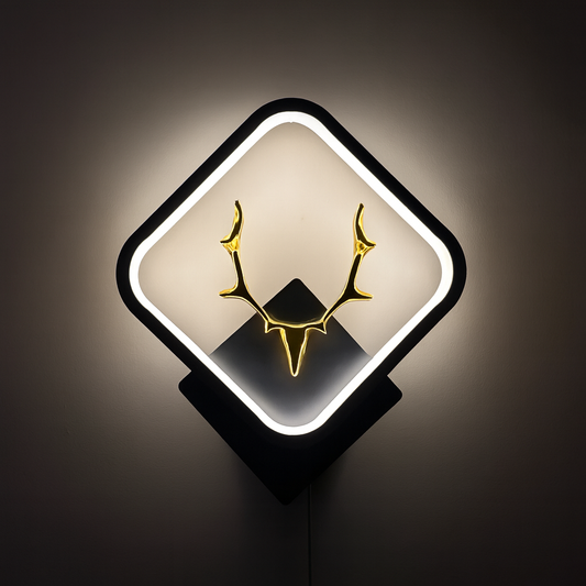 Modern gold deer LED wall light for living room décor