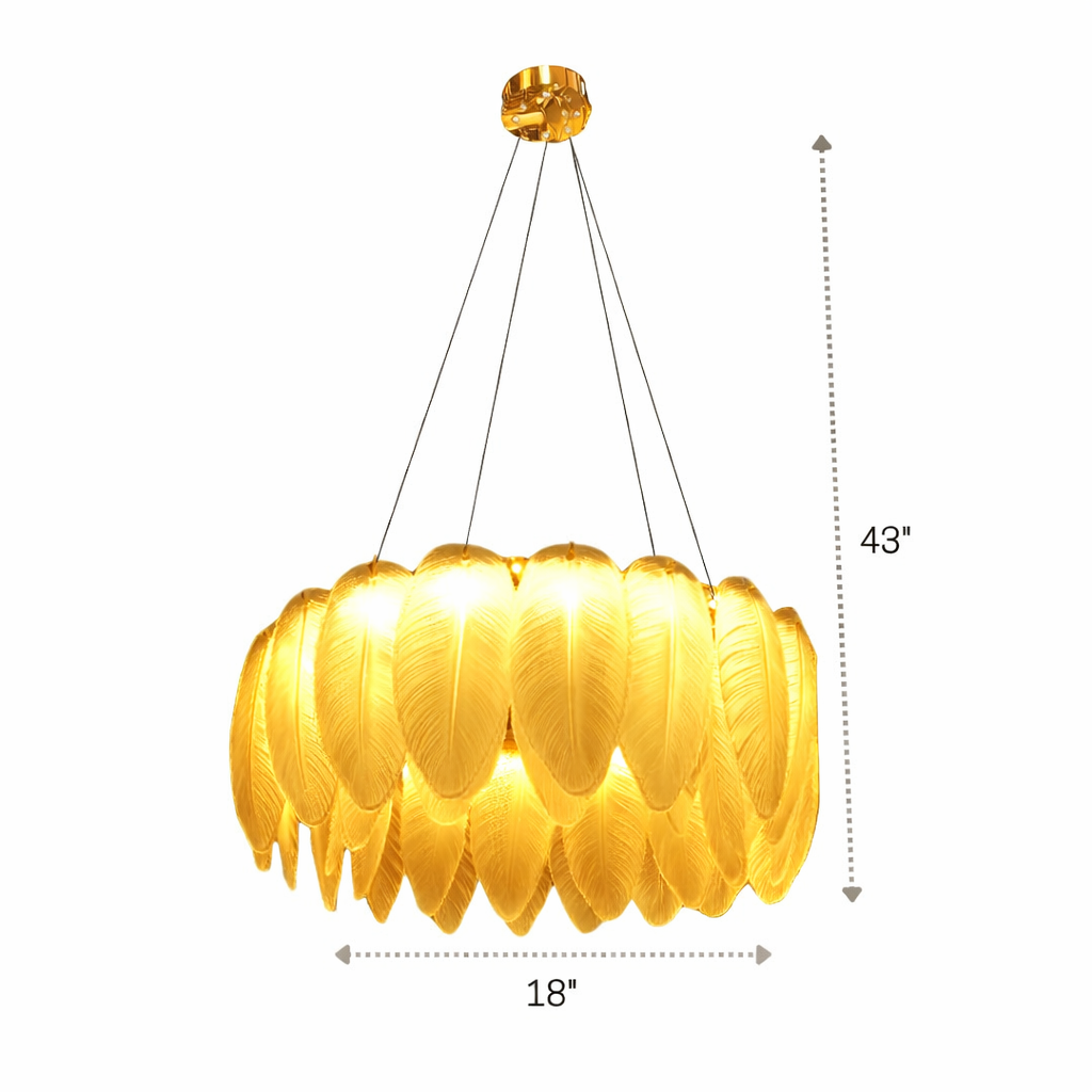 Decorative gold hanging light for contemporary home interiors