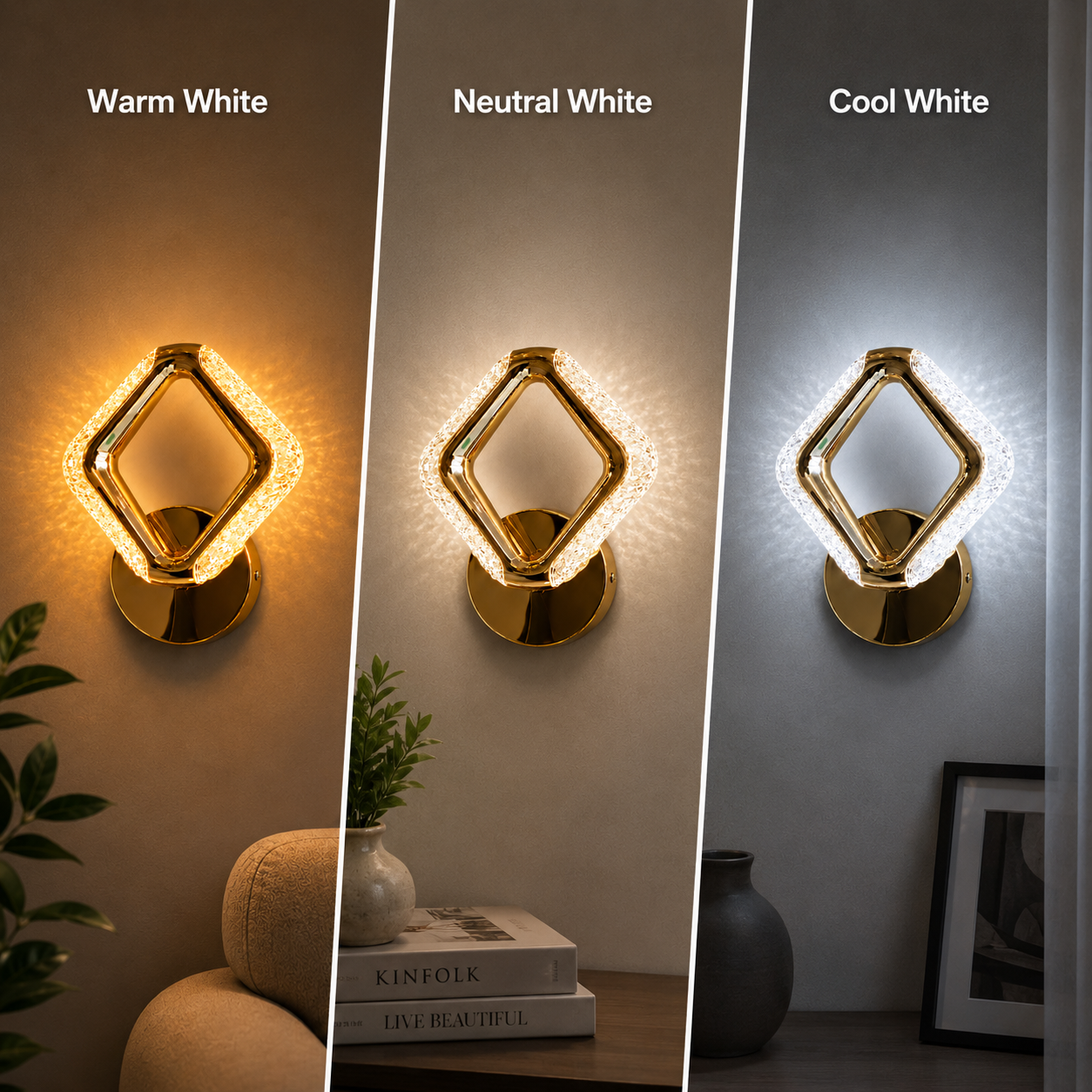 Modern Crystal LED Wall Sconce Light for Luxury Interiors